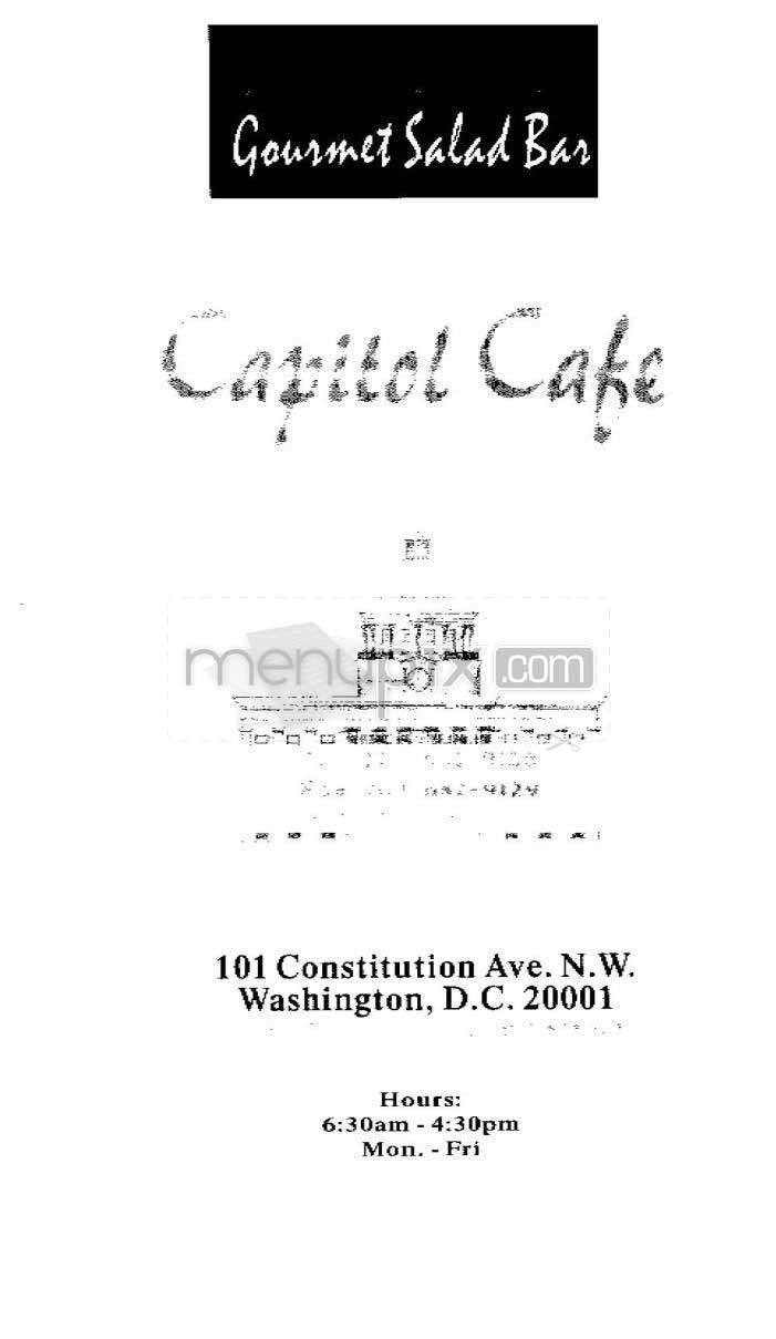 Capitol Cafe - Washington, DC menu_pic