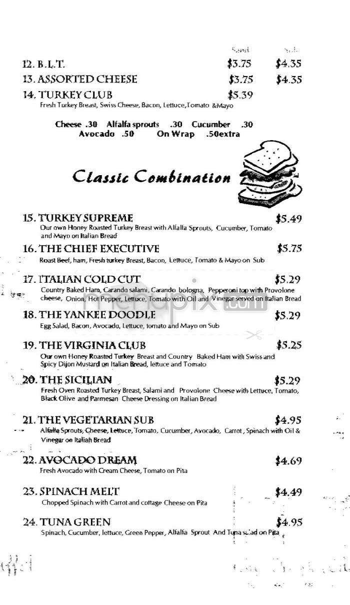 Capitol Cafe - Washington, DC menu_pic