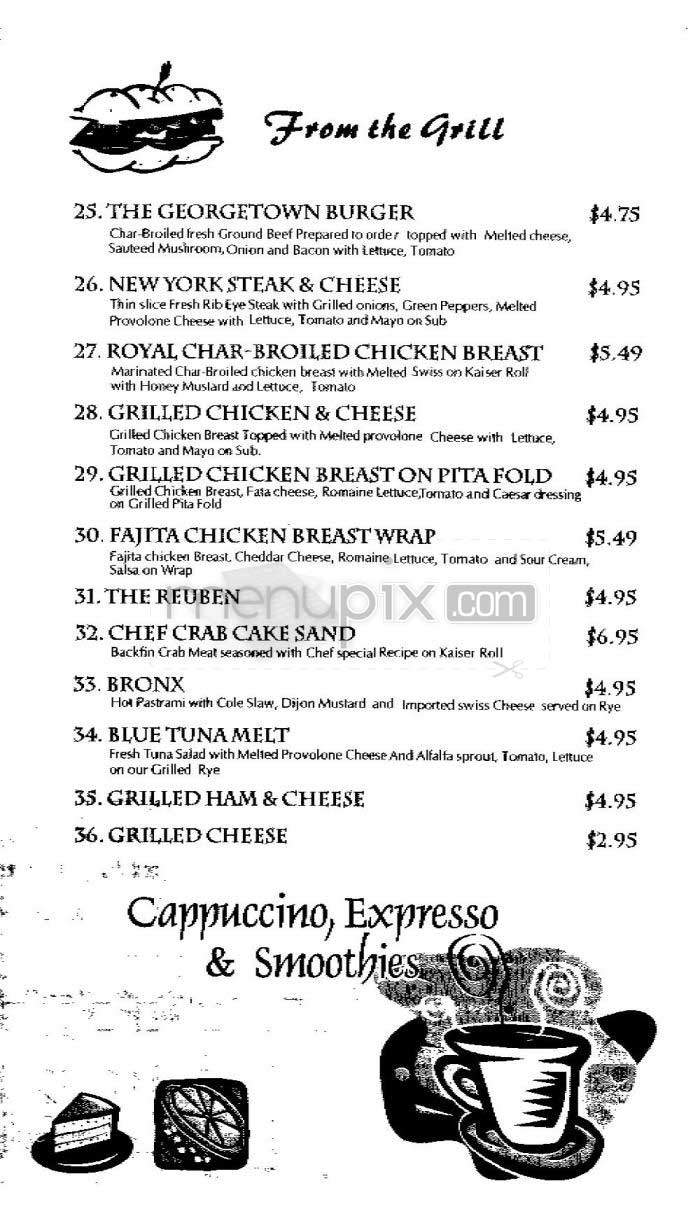 Capitol Cafe - Washington, DC menu_pic