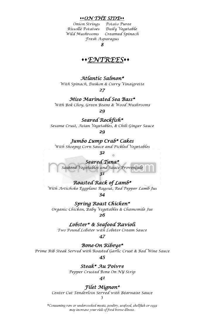 The Caucus Room - Washington, DC menu_pic