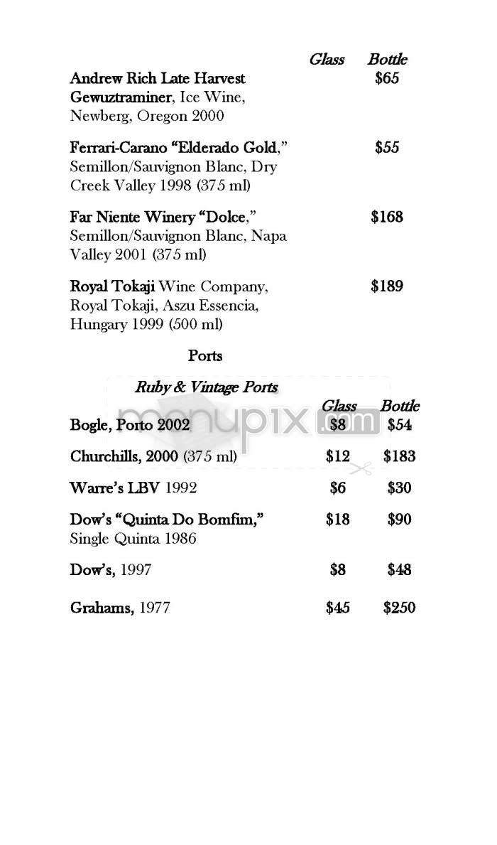The Caucus Room - Washington, DC menu_pic