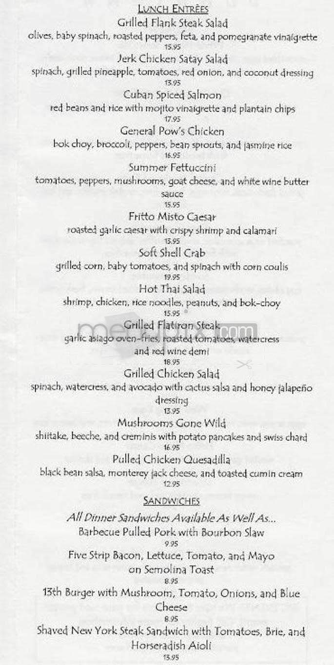 Chef Geoff's - Washington, DC menu_pic