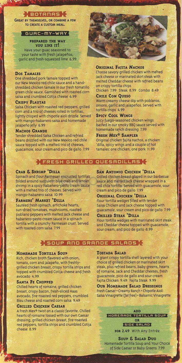 Chevy's - Arlington, VA menu_pic