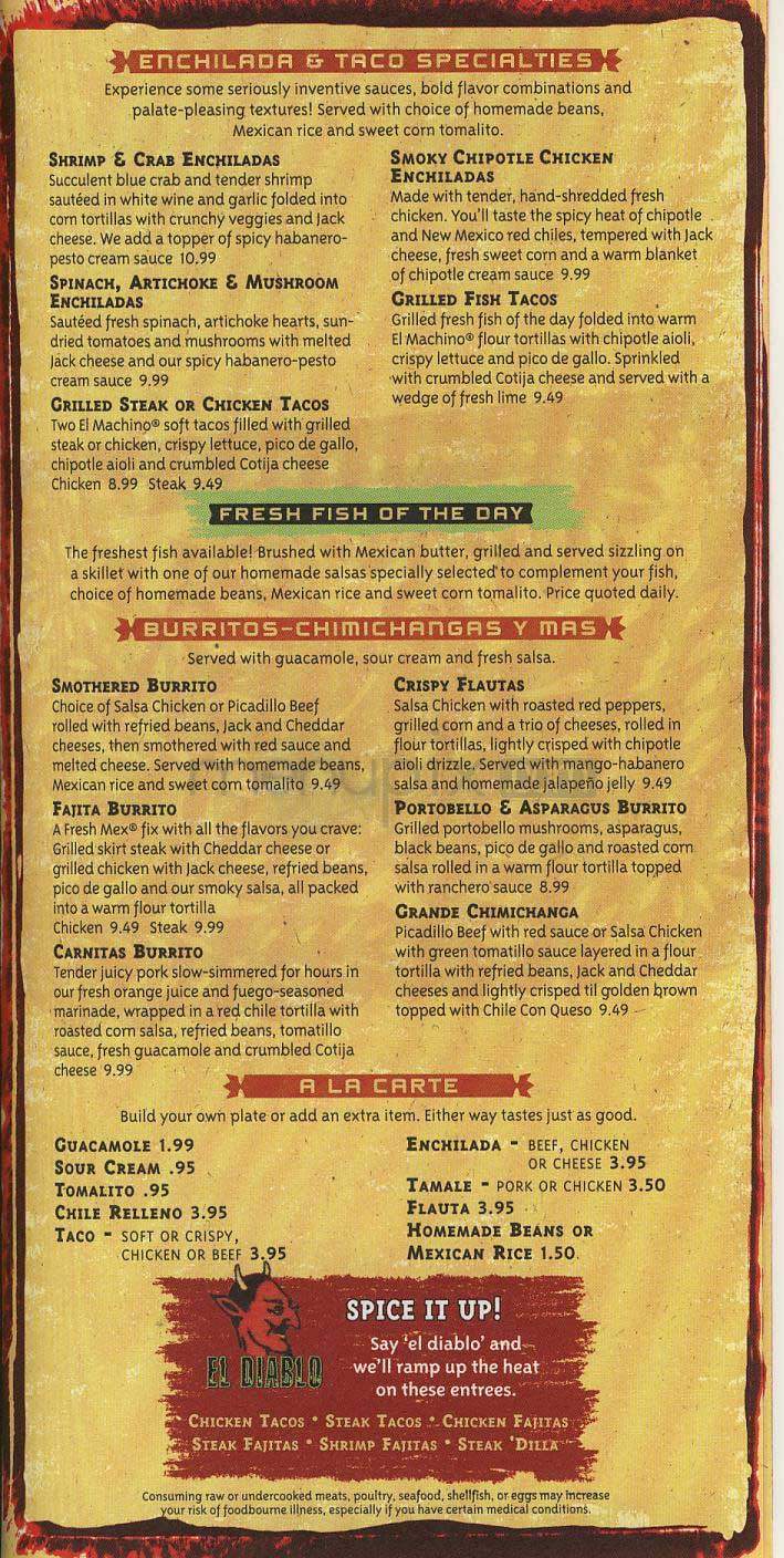 Chevy's - Arlington, VA menu_pic