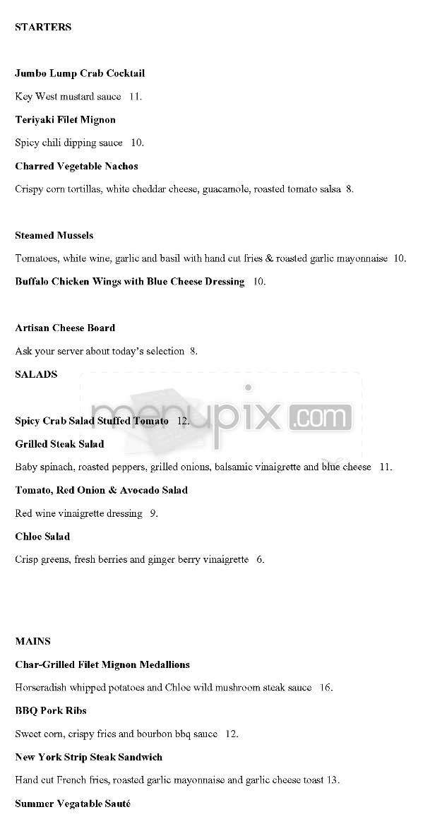Chloe - Washington, DC menu_pic