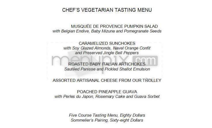 Cityzen Restaurant (Mandarin Oriental) - Washington, DC menu_pic