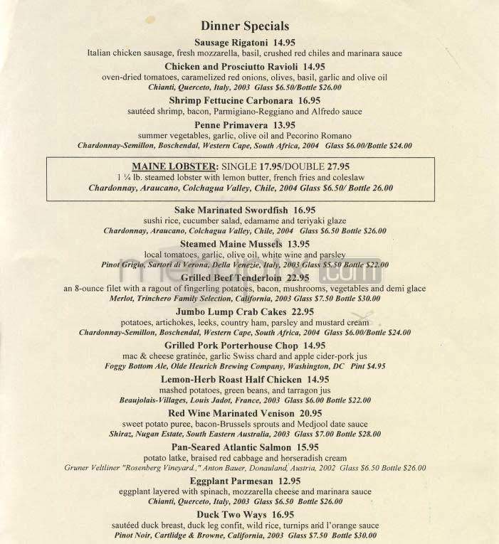 Clyde's - Washington, DC menu_pic