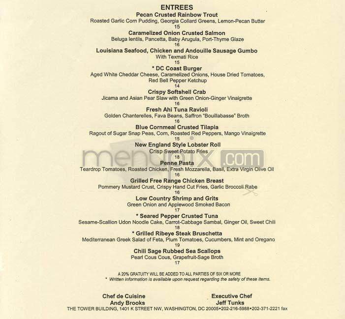 DC Coast - Washington, DC menu_pic