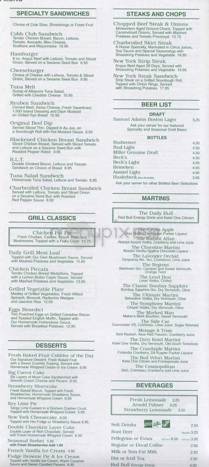 Daily Grill - Washington, DC menu_pic