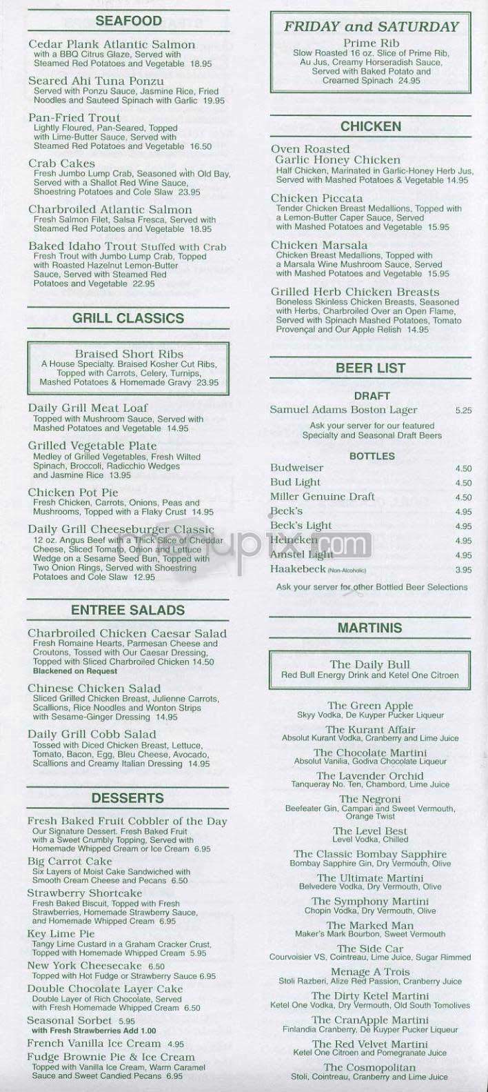 Daily Grill - Washington, DC menu_pic