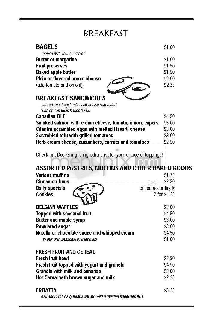 Dos Gringos - Washington, DC menu_pic