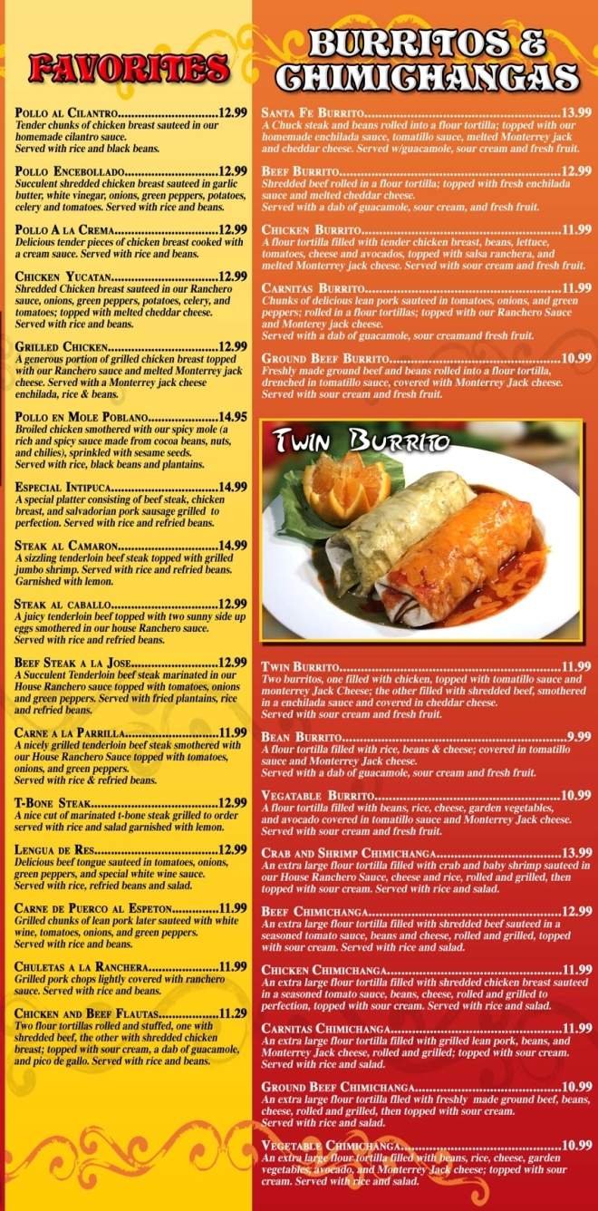 El Tamarindo - New Braunfels, TX menu_pic