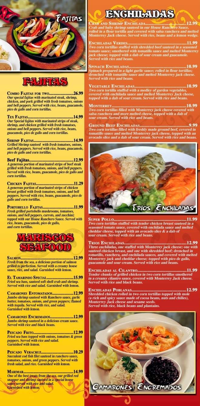 El Tamarindo - New Braunfels, TX menu_pic