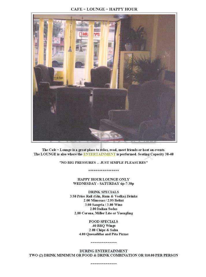 Ellington's - Washington, DC menu_pic