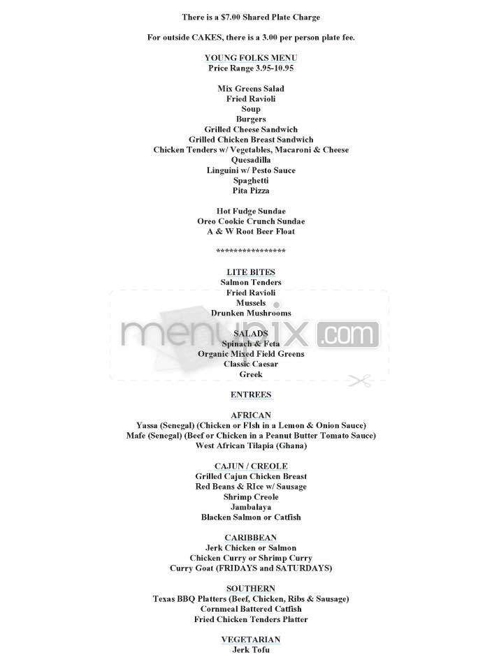 Ellington's - Washington, DC menu_pic