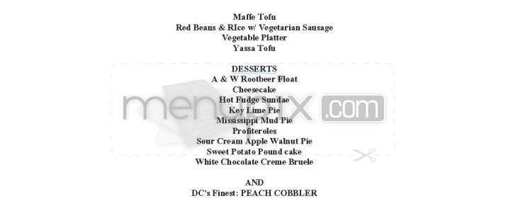 Ellington's - Washington, DC menu_pic
