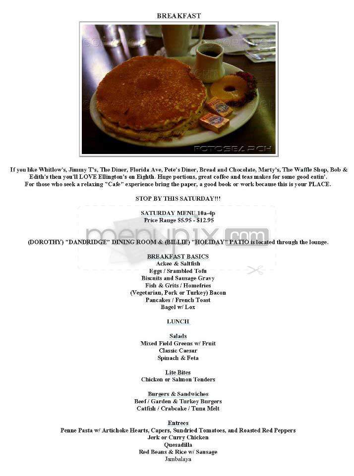 Ellington's - Washington, DC menu_pic