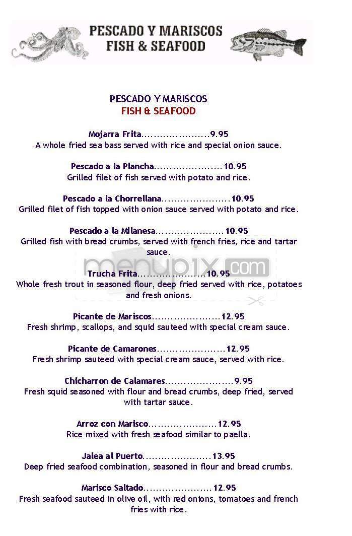 El Puerto - Arlington, VA menu_pic