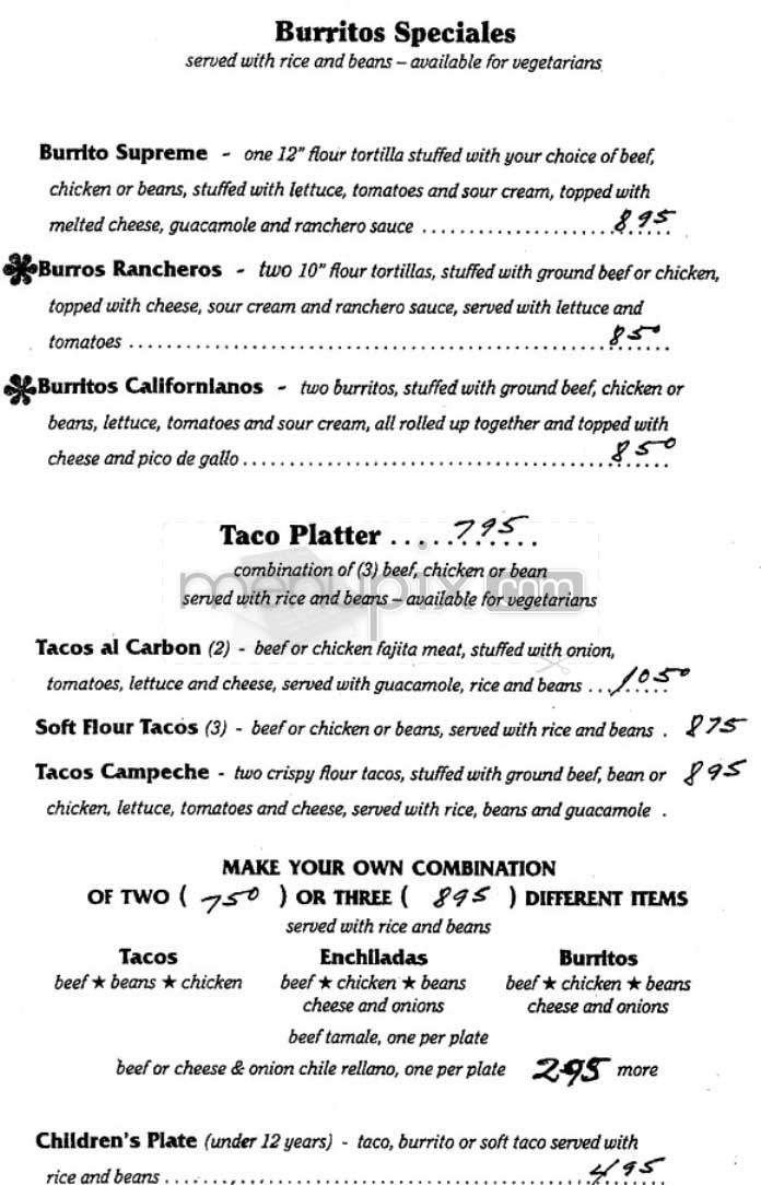El-Ranchero - Arlington, VA menu_pic