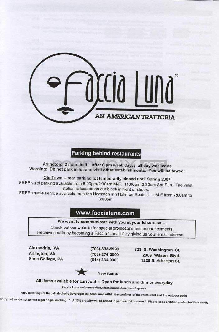 Faccia Luna - Arlington, VA menu_pic