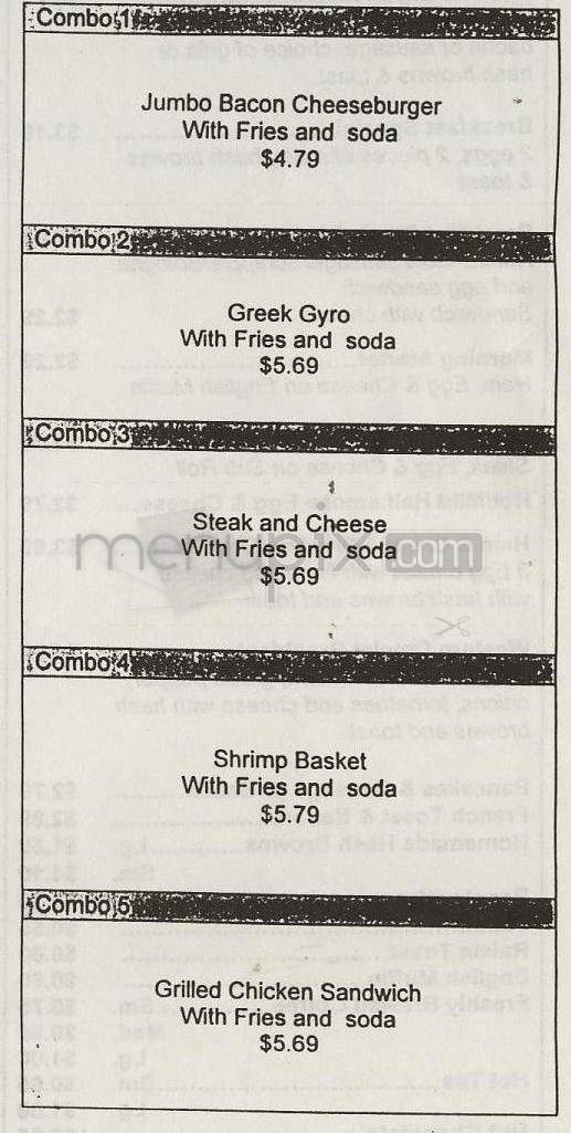 Franklin Carry Out - Washington, DC menu_pic