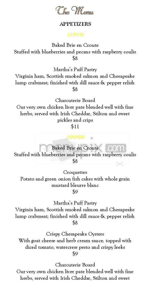 Gadsby's Tavern - Alexandria, VA menu_pic