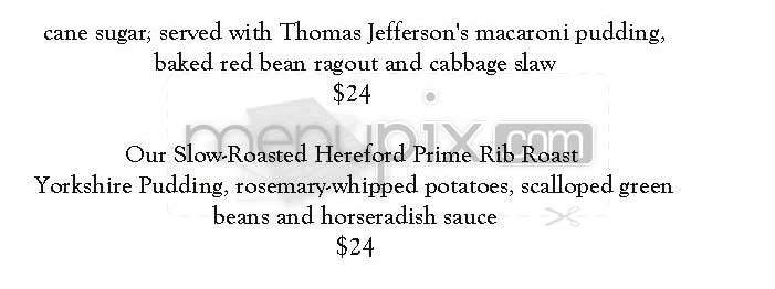 Gadsby's Tavern - Alexandria, VA menu_pic