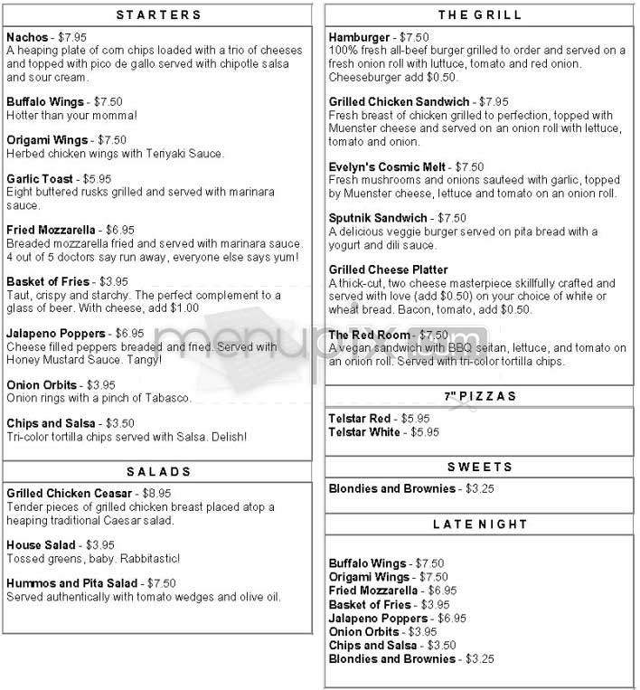 Galaxie Hut - Arlington, VA menu_pic