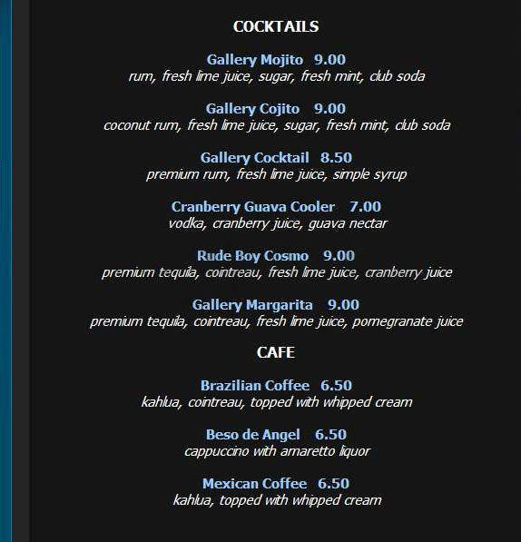 Gallery Restaurant & Lounge - Silver Spring, MD menu_pic