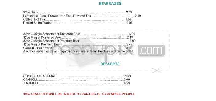 Generous George's Pizza - Alexandria, VA menu_pic