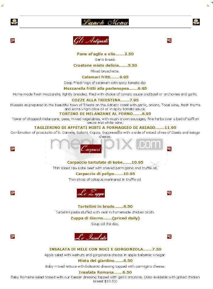 Giovanni's Trattu - Washington, DC menu_pic