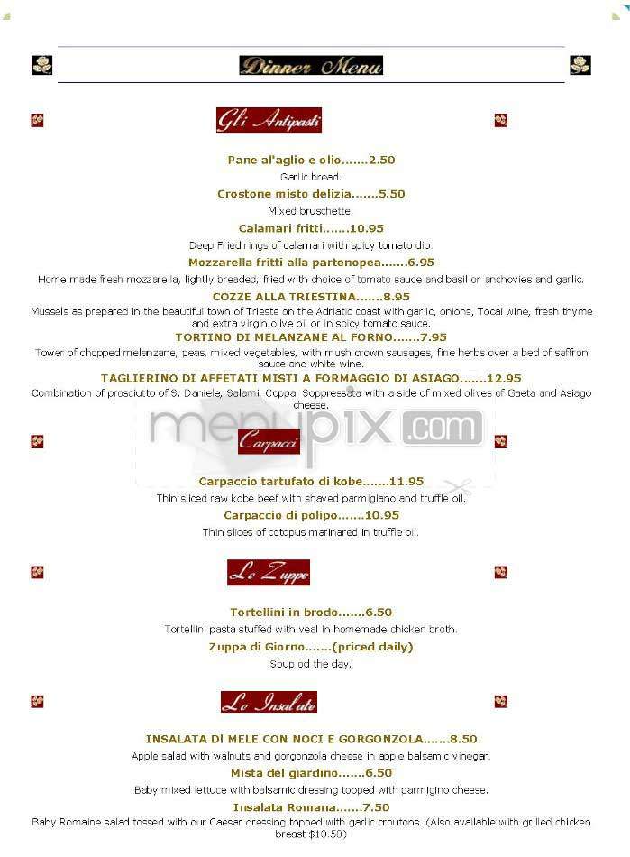 Giovanni's Trattu - Washington, DC menu_pic
