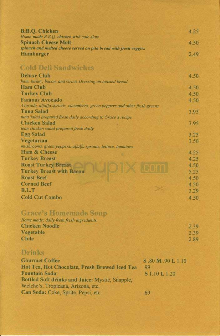 Grace's Gourmet - Washington, DC menu_pic