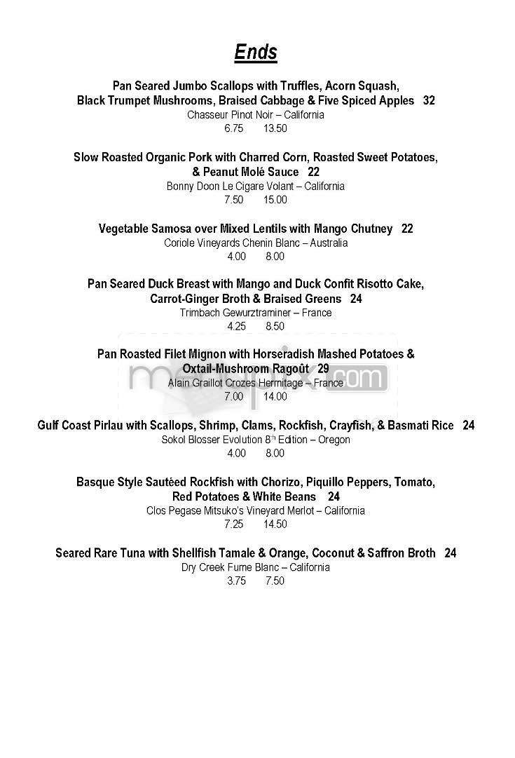 Grapeseed - Bethesda, MD menu_pic
