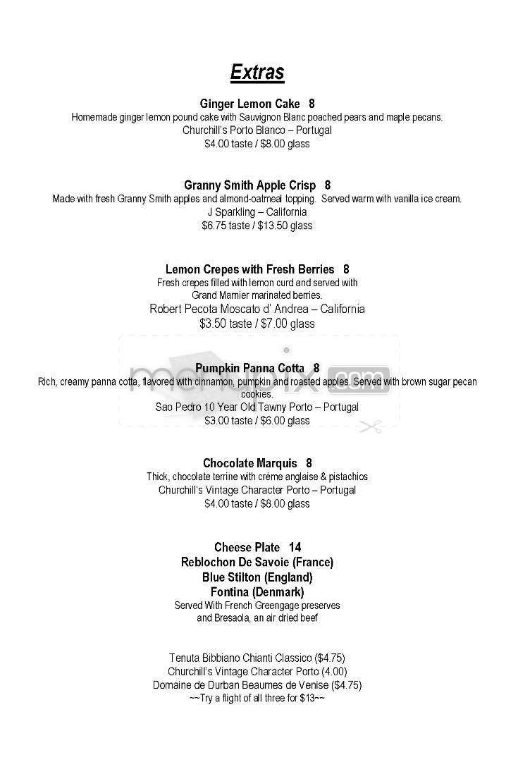 Grapeseed - Bethesda, MD menu_pic