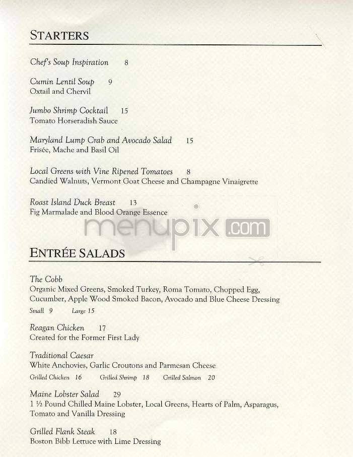 Grill (Ritz-Carlton) - Washington, DC menu_pic