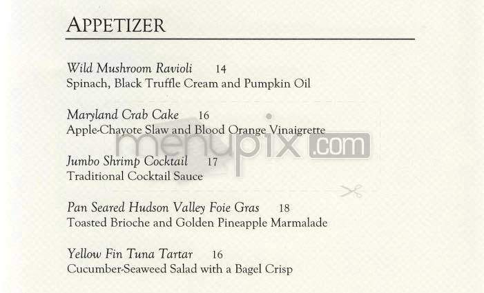 Grill (Ritz-Carlton) - Washington, DC menu_pic