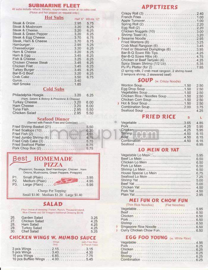 Happy - Washington, DC menu_pic