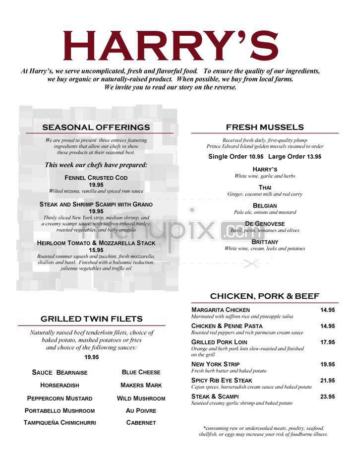 Harry's - West Palm Beach, FL menu_pic
