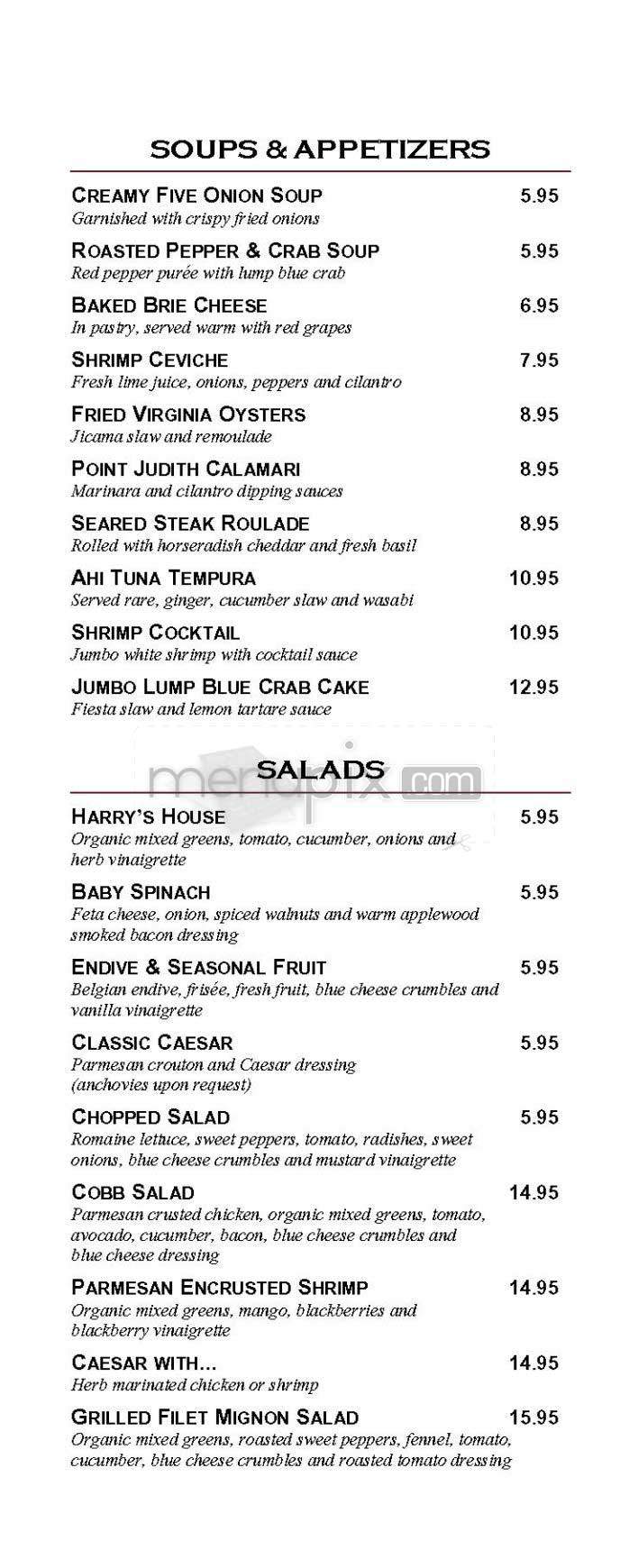 Harry's - West Palm Beach, FL menu_pic