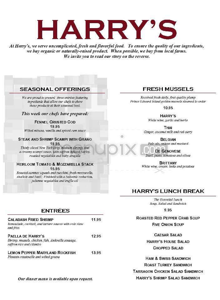 Harry's - West Palm Beach, FL menu_pic