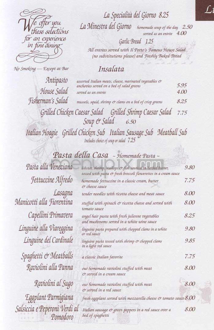 Il Porto Ristorante - Alexandria, VA menu_pic