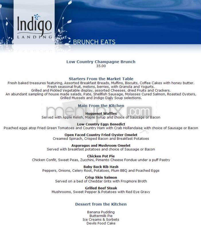Indigo Landing - Alexandria, VA menu_pic