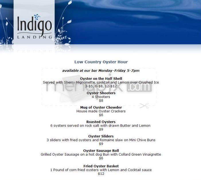Indigo Landing - Alexandria, VA menu_pic