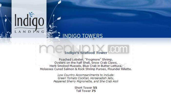 Indigo Landing - Alexandria, VA menu_pic
