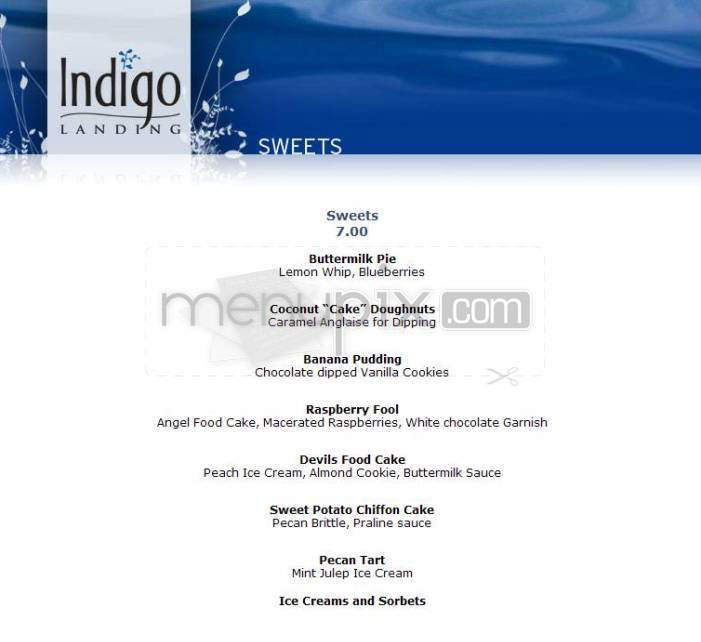Indigo Landing - Alexandria, VA menu_pic