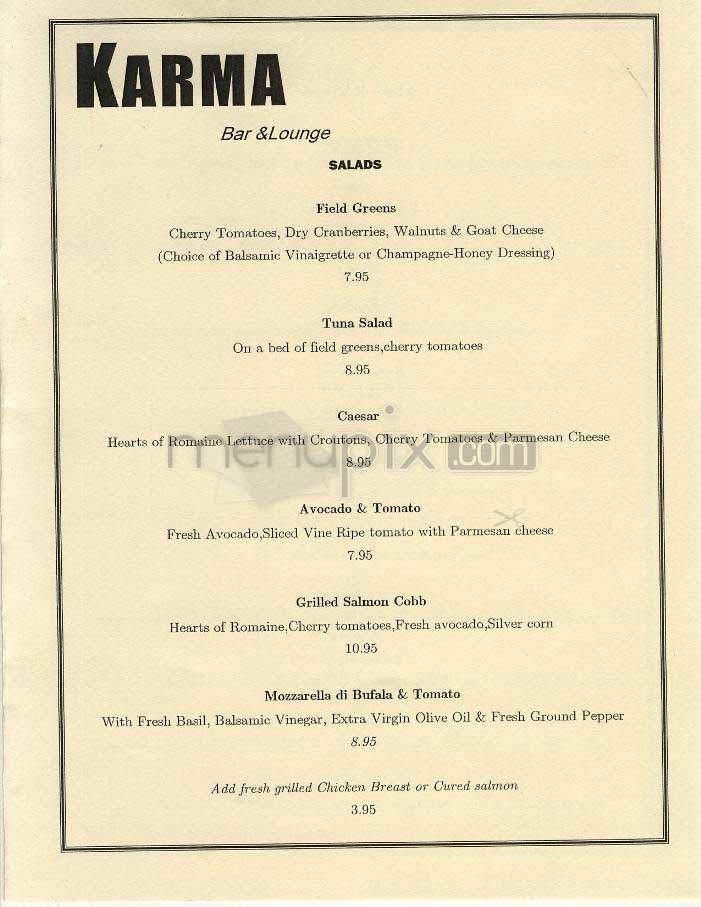 Karma - Washington, DC menu_pic