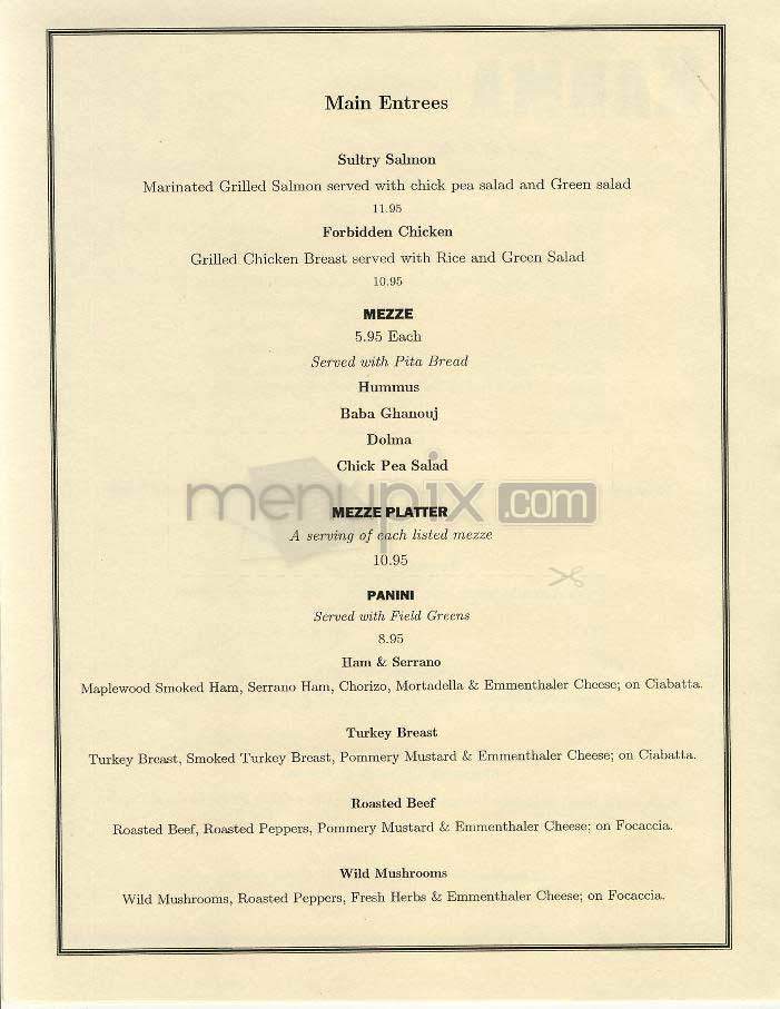 Karma - Washington, DC menu_pic
