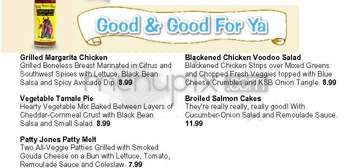 King Street Blues - Arlington, VA menu_pic