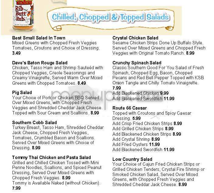 King Street Blues - Arlington, VA menu_pic